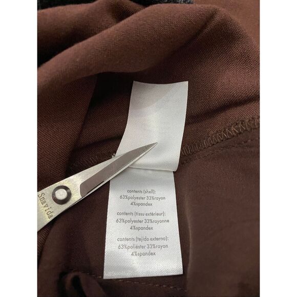 WeWoreWhat Brown Twill Wide Leg Low Rise Pants Trousers Womens Sz S 33” Inseam - Picture 5 of 8